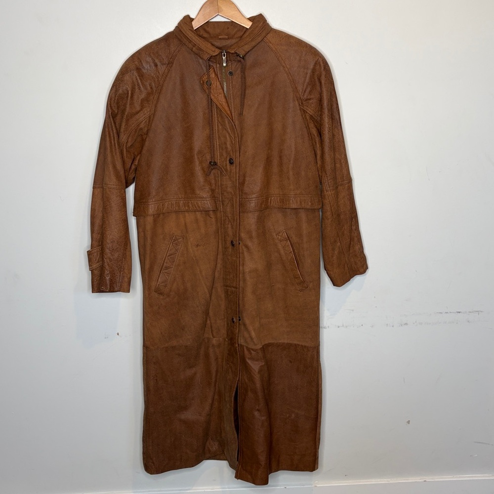 Adventure Bound By Wilson Brown Leather Insulated Duster: Size Small